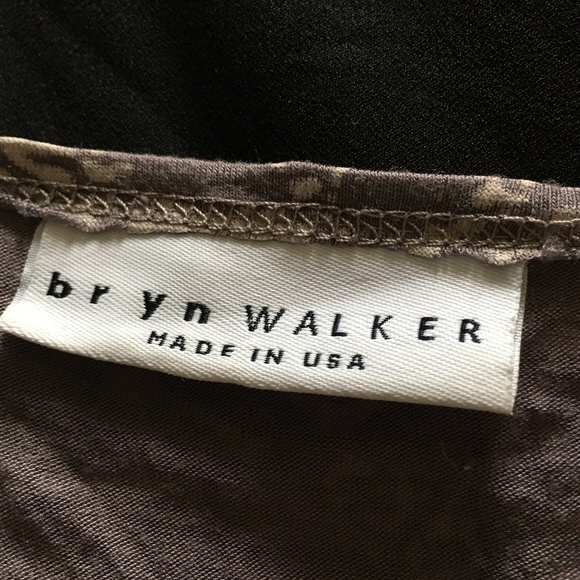 BRYN WALKER Stretch Viscose Print Asymmetric Hem Dress M - Picture 5 of 7